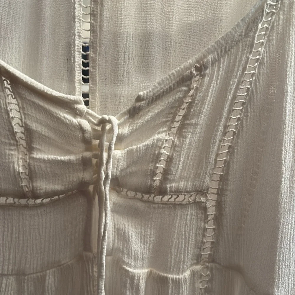 Raga white hippie flowy shirt medium - Picture 2 of 3
